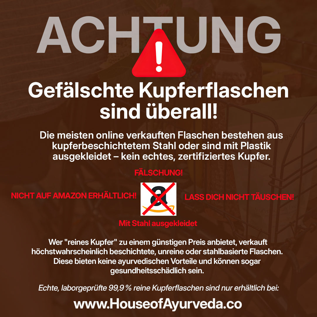 Zertifizierte Ayurveda® Reine Kupfer--Wasserflasche –- V2 Handgehämmerte Edition